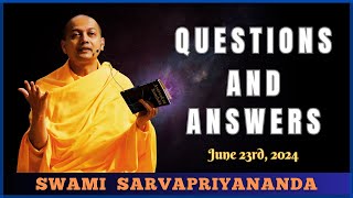 Ask Swami with Swami Sarvapriyananda  June 23rd 2024 [upl. by Croft]