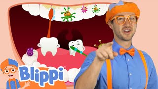 Brush Your Teeth With Blippi  Educational Songs For Kids [upl. by Livia]