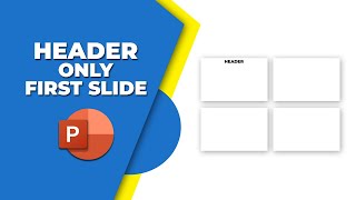 How to insert header only on first slide in PowerPoint [upl. by Dric]