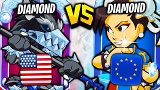 NA vs EU Diamonds in Brawlhalla COUNTRY BATTLES [upl. by Gombach]