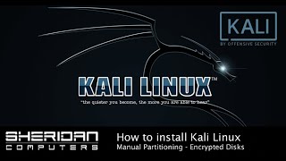 How to install Kali Linux 20202 with manual disk partitioning and encryption [upl. by Fillander497]