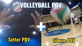 Setter and Libero POV  Volleyball GoPro 2 [upl. by Gomez338]