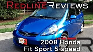 2008 Honda Fit Sport 5speed Review Walkaround Exhaust amp Test Drive [upl. by Goulet]