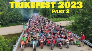 Trikefest 2023 Part 2 Herk and JerkPit Bike Racing Trike Parade [upl. by Farnham]