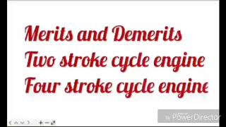 Merits and Demerits of Two stroke cycle engine and Four stroke cycle engine [upl. by Annah195]