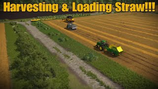 New American Solo Episode 2 Wheat Harvested amp Fed 2 Chickens  Loading Straw FS22 PS5 [upl. by Jon]