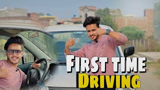 First time drive😱  hamza rajpoot  comedy vlogs❤️ [upl. by Henarat]