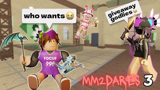 MM2 DARES WITH FOCUS amp ERIN FUNNY Murder Mystery 2 [upl. by Olshausen323]