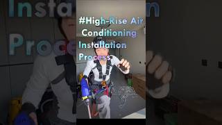 Highrise air conditioning installation process Good tools and machinery can simplify Tasks [upl. by Longtin]