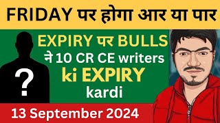 Nifty Prediction and Bank Nifty Analysis for Friday  13 September 2024  Bank NIFTY Tomorrow [upl. by Maite]