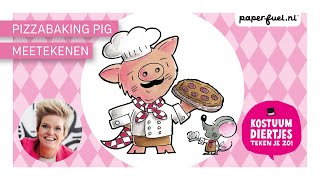 Pizzabaking pig tekenen met Karin Luttenberg [upl. by Elvie]