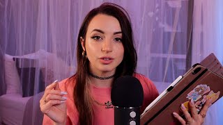 ASMR  Barely Audible Close Unintelligible Whispering  Page Tapping amp Turning [upl. by Nnaarual]