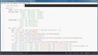 Class Scheduling 01  Genetic Algorithms 02  Python Prototype Project [upl. by Mian]