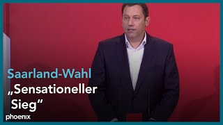 Lars Klingbeil SPD zur Landtagswahl im Saarland am 27032022 [upl. by Ylrrad]