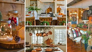 Rustic Elegance Winter Kitchen Decorating Ideas with Country Charm [upl. by Yllus]