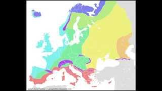 Animații Geografie BAC Tipurile de climă din Europa [upl. by Leuams]