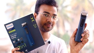 Philips MG770715 All in One Trimmer Review  Trimmer for Men  Hindi  Learnabhi [upl. by Learsiy]