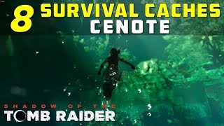 Location of Survival Caches in Cenote  SHADOW OF THE TOMB RAIDER [upl. by Tailor2]