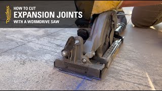 How to Cut Expansion Joints with a Worm Drive Saw  Dustless Technologies [upl. by Clintock]