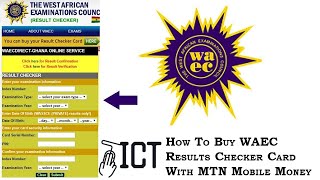 How To Buy Waec Results Checker Card with MTN Mobile Money [upl. by Asseret]