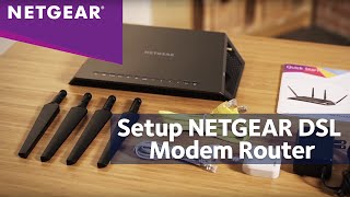 How To Install a NETGEAR DSL Modem Router [upl. by Rahr]