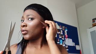 LACE FRONTAL INSTALLATION NO GLUEELASTIC BAND METHODINSTALLER UNE LACE FRONTALE SANS COLLE [upl. by Leahsim148]