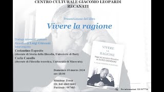 Vivere la ragionequot Saggi sul pensiero filosofico di Luigi Giussani a cura di Carmine Di Martino [upl. by Leilani167]