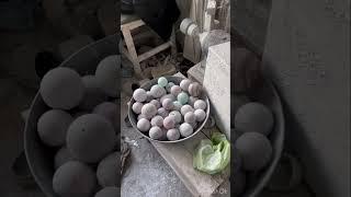 Hand Carving Sphere 👀 handmade carving craft stone rocks crystals gems crystalshop sanding [upl. by Jonna]