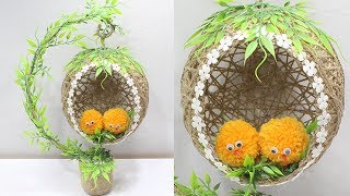 Jute craft idea  Home decorating ideas handmade easy [upl. by Quickman]