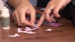 HOW TO MAKE A BUTTERFLY BIRTHDAY CARD USING SIZZIX STAMPS AND DIES  AD [upl. by Possing764]