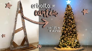 🎄 ÁRBOL de NAVIDAD de CARTÓN GRANDE paso a paso  ÁRBOL de NAVIDAD en la PARED [upl. by Cardinal]