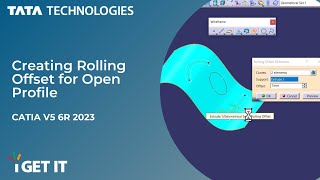 How to Create Rolling Offset for Open Profile  CATIA V5 6R 2023 [upl. by Pax]