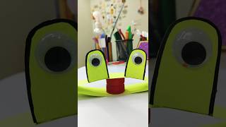 cute frog 🐸 using paper sheet and bottle capkids activity craft video amazingcraft diy shorts [upl. by Joyann]