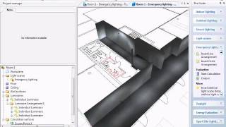 DIALux tutorial 7 Emergency Lighting Escape routes [upl. by Kally113]