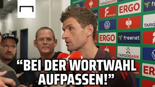 Müller unterbricht Reporter bei Frage zu Leon Goretzka  FC Bayern [upl. by Boris645]