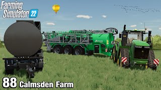 SPREADING SLURRY WITH A MASSIVE SPREADER  Farming Simulator 22 FS22 Calmsden Farm Ep 88 [upl. by Cecilio]