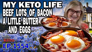 MY KETO LIFE  BEEF LOTS OF BACON A LITTLE BUTTER AND EGGS keto eggsandbacon weightloss phase1 [upl. by Anitirhc972]