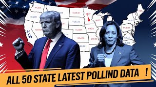 2024 Presidential Race Latest Polling Maps amp Updates for Trump vs Harris Across All 50 States [upl. by Turtle]