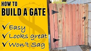 How to Build a Wood Fence Gate Step By Step [upl. by Arhoz]