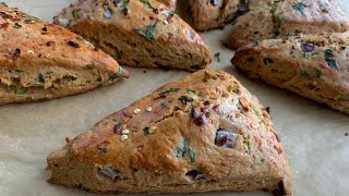 Whole Wheat Eggless Savoury Scones Recipe  Indian style Savoury scones [upl. by Venterea]