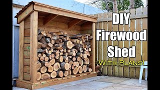 How to build a Firewood Shed simple and solid  Plans available [upl. by Scholem]