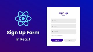 How To Make Sign In amp Sign Up Form Using React JS  ReactJS Login amp Registration Form [upl. by Hiltan]