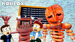 Roblox Mr Nightmares School  Scary Obby  Shiva and Kanzo Gameplay [upl. by Siol219]