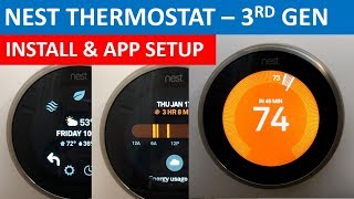 Nest Learning Thermostat  Unbox Install amp App Setup [upl. by Eanat]