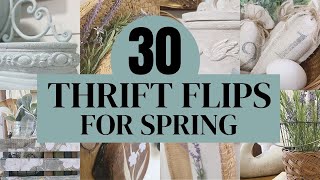 30 SPRING THRIFT FLIPS • DIY Inspiration and Ideas • spring decor [upl. by Yerffoj]