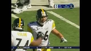 2008  Hines Ward Huge Block on Rivers [upl. by Colwin]