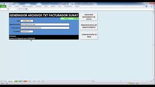 Macros de Excel para generar Archivos planos TXT  Facturador SUNAT [upl. by Carla]