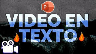 DISEÑOS UNICOS Aprende a usar VIDEOS DENTRO DE TEXTOS con POWERPOINT Muy Facil [upl. by Annaed]