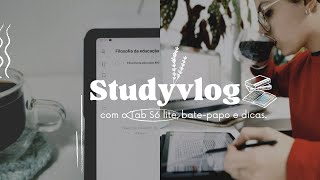 Como estudo pelo tab s6 lite  STUDY VLOG  Giulia Della [upl. by Moorish]