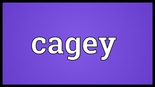 Cagey Meaning [upl. by Davey398]